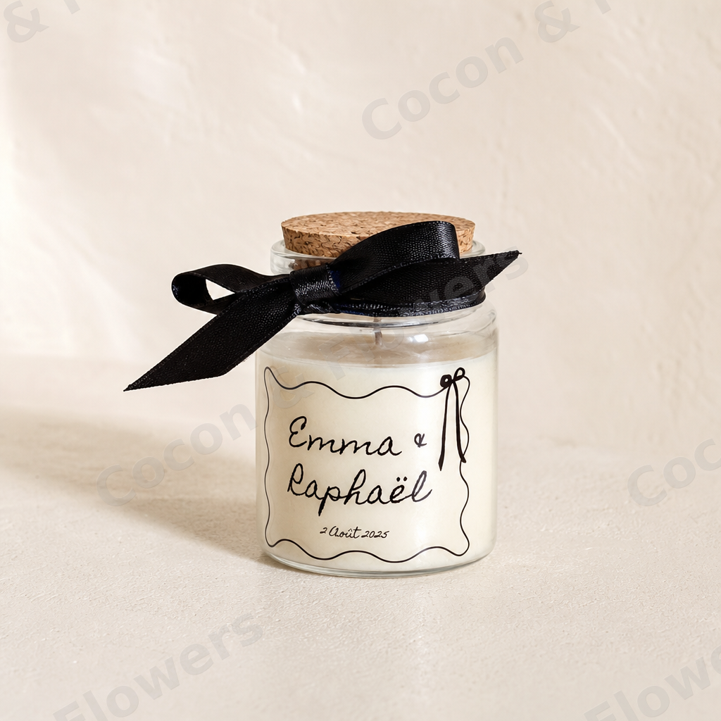 Mini bougie mariage personnalisée