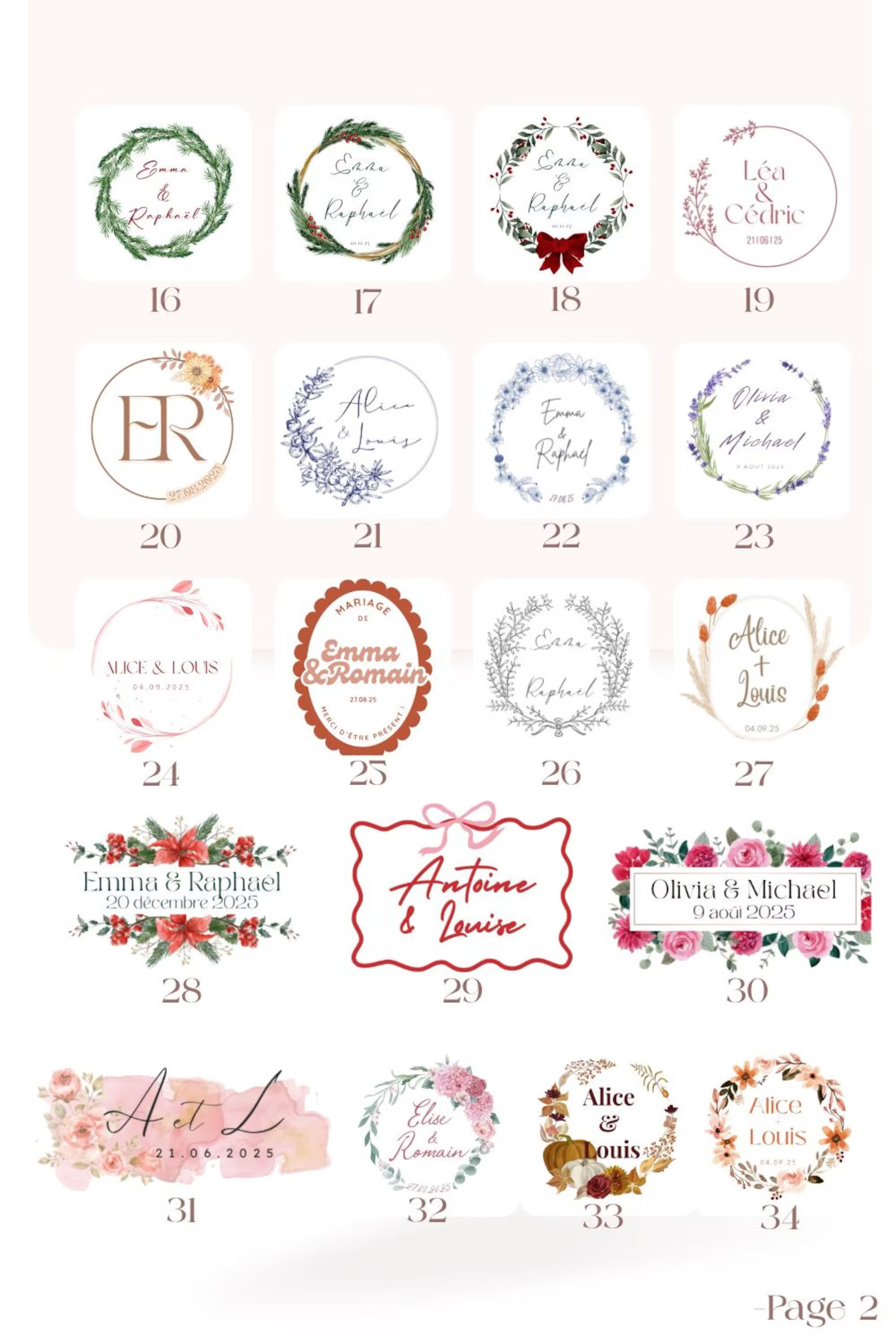 Mini bougie mariage personnalisée